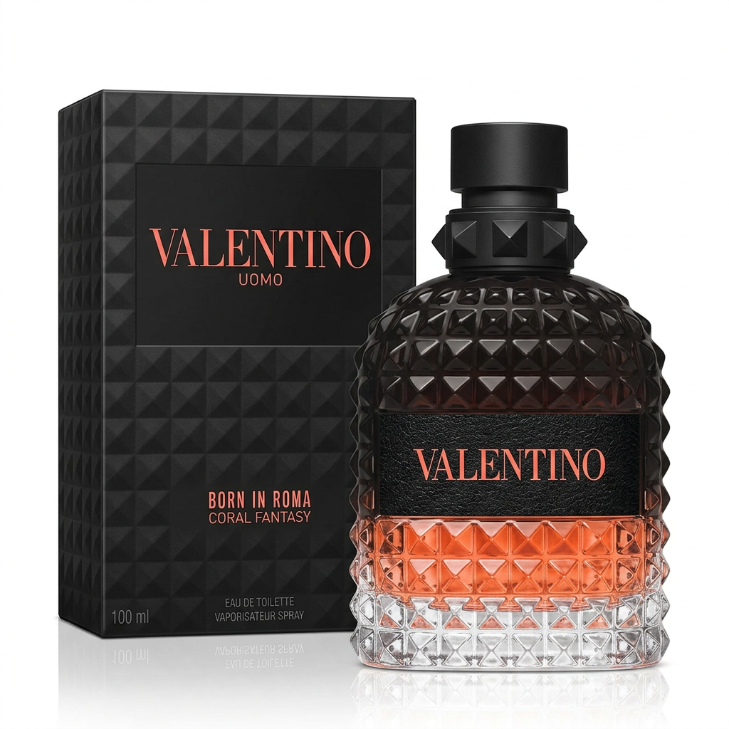 Mist Valentino Uomo Coral Fantasy frasco negro coral